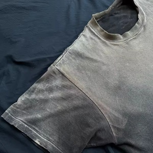 High Quality Customized 100% Cotton Vintage Oversize <b>Men's</b> T-Shirt Blank Short Sleeve Summer <b>Crop</b> <b>Top</b> Digital Print Knitted - Product Image 4