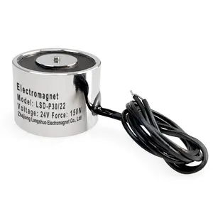 Electromagnet Rapid Demagnetization Electromagnet LSD-P30/22 IP68 Round Electric Magnet DC Electromagnetic Solenoid Sucker Lifting Magnet