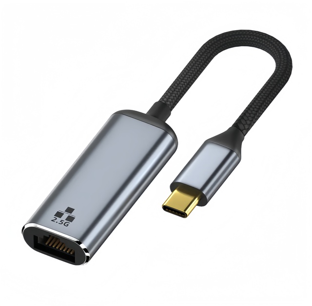 High Speed USB C to Ethernet Adapter, Type-C to 2.5Gbps Gigabit RJ45 Network Adapter Compatible with Mac OS and Windows