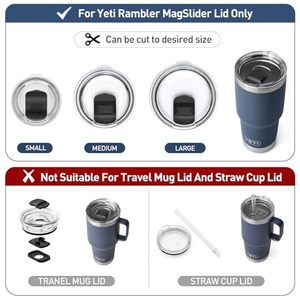 Ensemble de pailles en silicone pour gobelets <span class=keywords><strong>Yeti</strong></span> avec couvercles MagSlider, 11 pouces, sans BPA, avec brosse de nettoyage - Product Image 6