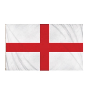 3x5 ft England Tiếng Anh biểu ngữ in trắng chữ thập Đỏ St. Cờ Polyester George - Product Image 1