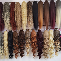 Queue de cheval synthétique Julianna en Kanekalon résistante à la chaleur, extension de cheveux longue et lisse Yaki avec cordon de serrage, vente en gros pour femmes