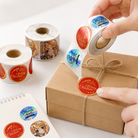 Autocollants d'étanchéité pour enveloppes personnalisés, étiquettes autocollantes imperméables, design de dessin animé mignon pour l'emballage de cadeaux, fête