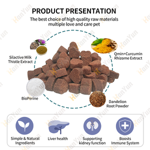 Suplemento de soporte para el hígado OEM /ODM, masticable suave para perros con extracto de cardo mariano, cúrcuma, curcumina, <span class=keywords><strong>colina</strong></span> para la función hepática del perro - Product Image 2