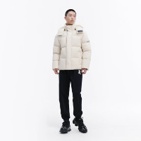 Veste d'hiver coupe-vent haute couture pour hommes femmes sur mesure confortable sweat à capuche chaud col montant tissé toile tissu teint