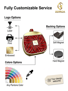 Aimant de réfrigérateur en métal émaillé personnalisé, souvenir touristique 3D avec logo personnalisé - Product Image 3
