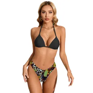 2024 Wholesale Make Your Own Design Colorful Sexy Womens Bikini Swimsuit 3 Pieces Set Female Women's Swimwear Bikini