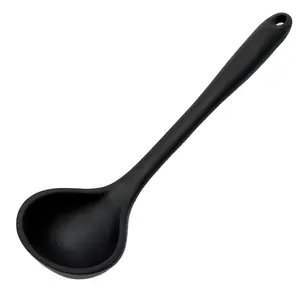 Silicone Soup Spoon resistente ao calor Non-Stick Kitchen Cooking Soup Scoop Ladle para Home Kitchen Cooking