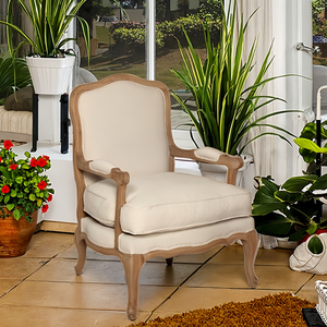 Poltrona Singola in Stile Fattoria Francese, Divano Rettangolare in Legno con Seduta in <span class=keywords><strong>Spugna</strong></span> <span class=keywords><strong>per</strong></span> Arredamento Soggiorno - Product Image 3