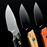 Couteau de chasse à lame fixe en acier inoxydable 8CR14 de haute qualité avec manche en bois pour le camping en plein air personnalisation OEM prise en charge