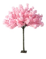 Weißer 8 Fuß Künstlicher Kirschblüten-Bonsai-Baum mit 10 Fuß Hohem Dekor und 5 Fuß Künstlichem Kirschblüten-Bonsai-Baum-Set
