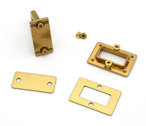 हैंडबैग बैग हार्डवेयर एक्सेसरी आयताकार फ्लिप लॉक के लिए हैंडबैग पर्स क्लैंप बंद चमड़े के शिल्प पीतल बैग बैग ताले - Product Image 5