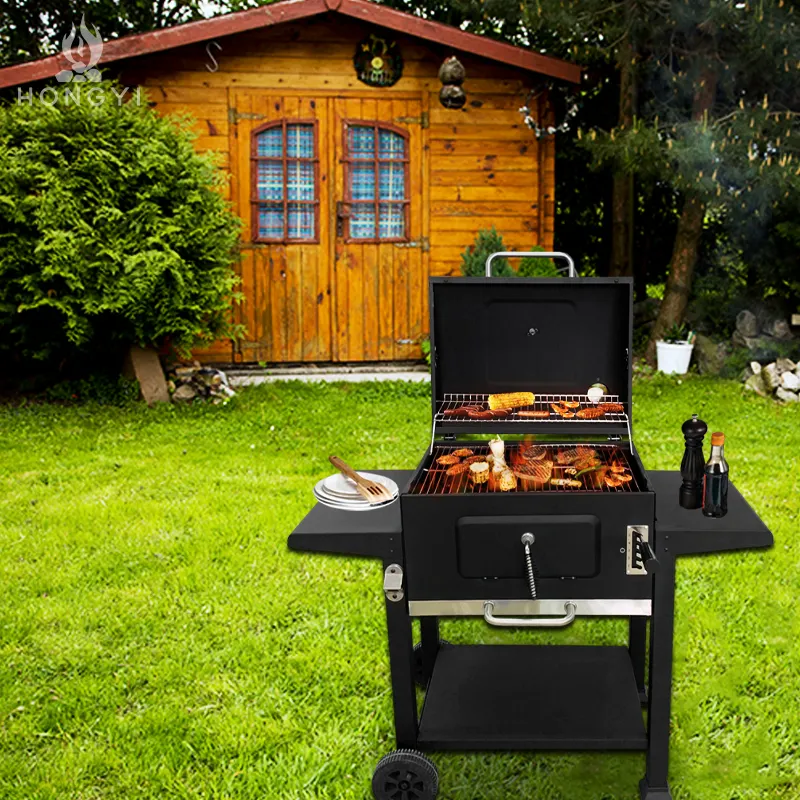 Home American Style tragbarer Grill Grill Grill im Freien großflächiger Grill Holzkohle grill