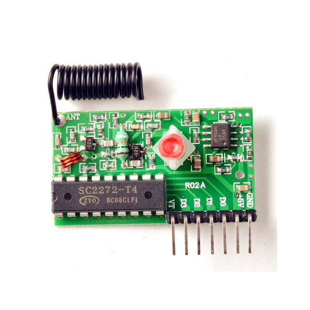 Taidacent 5V Superheterodyne Radio Frequency Receiver Lower Power RF Receiver Module M4 SC2272 Chip 315MHZ Decoder Module