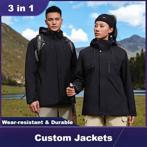Chaquetas Promocionales 3 en 1 con Forro de Plumón y Logotipo Personalizado, Capucha Desmontable <span class=keywords><strong>para</strong></span> Empleados, Eventos Deportivos y Team Building - Product Image 5