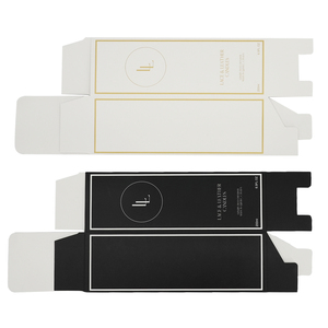 Custom Printed White and Black Cardboard Box Skin Care Packaging Paper Boxes With Logo For Cosmetic Boxes