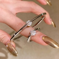 Nouveauté Cadeau de la Saint-Valentin Anniversaire Femme Bijoux Argent Sterling 925 Moissanite Bracelet Planète