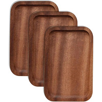 Plateaux en bois de taille personnalisable, rectangulaires, décoratifs, pour table basse et organisation de la maison, avec logo personnalisé