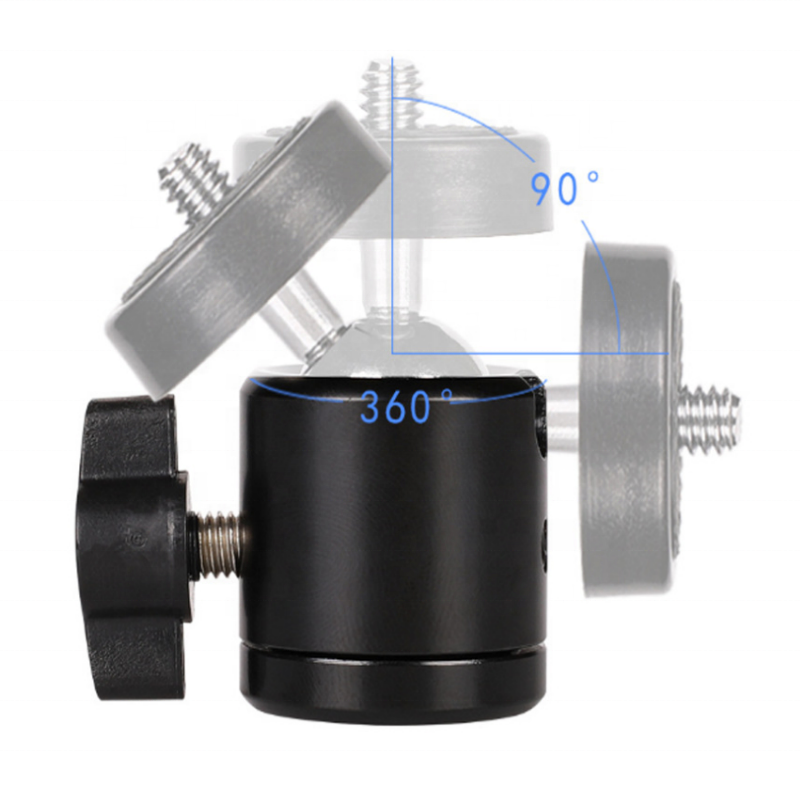 2 Mini Têtes Sphériques Pour Trépied - Rotation 360° Et 90°, Charge Max 1,4 Kg - Alliage Aluminium Léger Pour Appareils Photo
