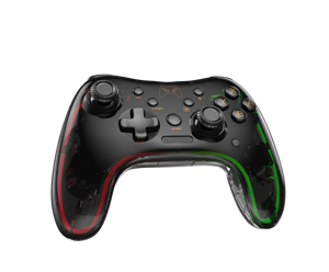 จอยสติ๊กเกมแบบใสสวิตช์ไร้สายพร้อมไฟ RGB สำหรับ Android <span class=keywords><strong>iOS</strong></span> PC ตัวควบคุมการเล่นเกม - Product Image 4