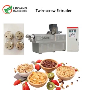 Machine à fabriquer des flocons de maïs à grains entiers Ligne de production de machines d'extrudeuse de céréales pour le petit déjeuner - Product Image 2