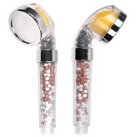 Vente chaude arôme vitamine C soins de la peau haute pression ion négatif pierre filtre pommeau de douche à main salle de bain robinet accessoires
