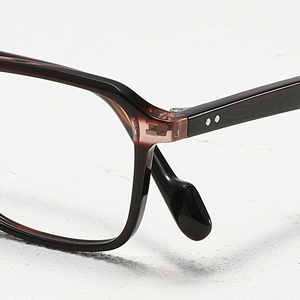 Rectangle Full-Rim Acetate <b>Eyeglasses</b> <b>Frame</b> Solid Color Anti-UV & Anti-Blue Light Reading Glasses for Adults Unisex Daily Wear - Product Image 2
