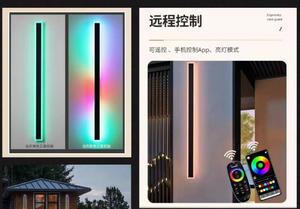 Ecojas RGB hiện đại đơn giản dải ánh sáng nhôm ngoài trời đèn tường không thấm nước dẫn đèn tường trong nhà - Product Image 4
