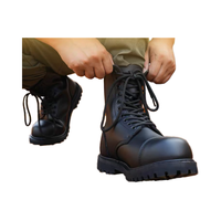 Bottes longues en cuir pleine fleur pour hommes American Tactical, prix d'usine pour la sécurité personnelle, couleur noire