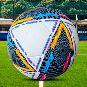 Pallone da Calcio Personalizzato di <span class=keywords><strong>Alta</strong></span> Qualità, Misura 5 - Termosaldato e Cucito a Macchina in Pelle PU per Partite Professionali all'Aperto - Product Image 1