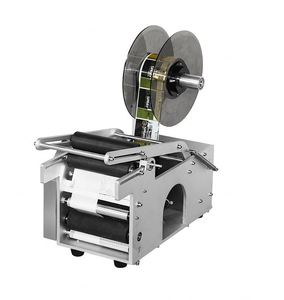 Machine d'étiquetage semi-automatique électrique Hanboo pour bocaux, boîtes, tubes en carton et bouteilles rondes 220V/50Hz - Product Image 1