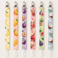 Fruit Style Nieuwe Aanwinsten Clip Polyester Speenketting Baby Speenhouder Dummy Houder Ketting