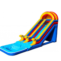 Glissière d'eau gonflable géante commerciale bon marché pour adulte/glissière humide de piscine gonflable pour parc d'attractions