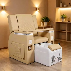 Fauteuil multifonctionnel pour manucure, pédicure, soins des cils et esthétique, avec fonction bain de pieds et massage du dos - Product Image 1