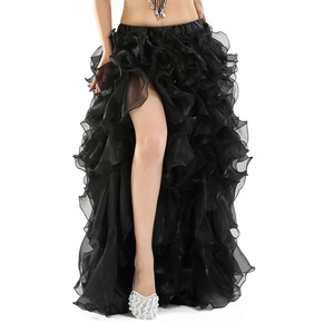 Falda Larga con Volantes para Danza del Vientre Árabe, Disfraz de Bailarina Profesional - Product Image 3
