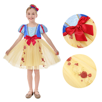 Soldes Exceptionnelles Dream Party : Nouvelle Robe Princesse Blanche-Neige en Tulle Polyester de Qualité Supérieure pour Filles, Inspirée du Film Apple TV - Costume du Nouvel An