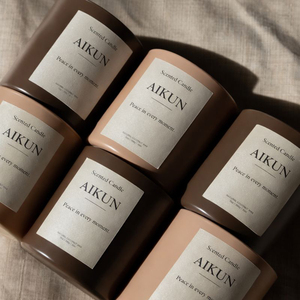 AIKUN Factory Supplier Manufacturer <b>Bulk</b> OEM Custom Soy Wax Scented <b>Candles</b> for Home Decor Aromatherapy - Product Image 1