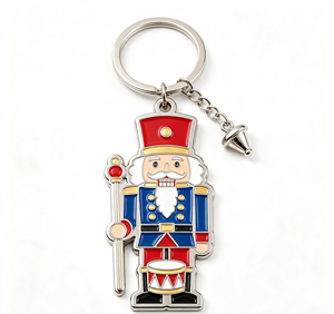 Llavero de Cascanueces 3D Personalizado con Esmalte, Colgante Metálico Navideño, Regalo Festivo - Product Image 4
