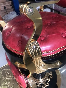 2018 último estilo europeo de hierro fundido pesado 90kgs oro y <span class=keywords><strong>rojo</strong></span> silla de <span class=keywords><strong>barbero</strong></span> silla giratoria 5 años de garantía - Product Image 4