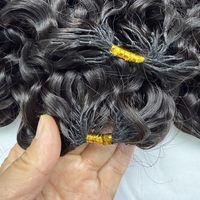 Extensions de cheveux humains vierges brésiliens au crochet, ondulés, de haute qualité, tissage double à la machine, pour tressage