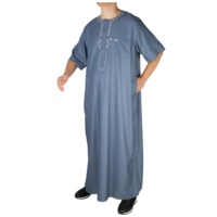 Vêtements Islamiques pour Hommes : Kandura, Kimono, Burqa, Jalabiya, Jubah, Boubou, Thobe, avec Broderies, Style Africain, pour la Prière Musulmane, à Fermeture Éclair