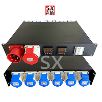 Boîtier de distribution d'alimentation monophasé pour montage en rack 32A triphasé 2U