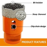 Outils diamantés en acier rapide TGS M14 Jeu de mèches de coupe brasées sous vide pour scie cloche et forets à carottage