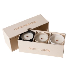 Nouvelle boîte à bougies PLD 2026 au design personnalisé, en carton rigide, avec tiroir, boîtes <span class=keywords><strong>d</strong></span>'allumettes et gaufrage, pour 3 bougies avec insert en mousse - Product Image 5