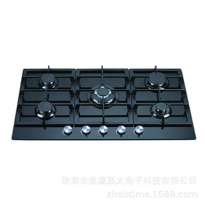 Cuisinière de cuisine intégrée coffre-fort verre trempé 5 brûleurs plaque de cuisson à gaz multi-brûleurs table de cuisson à gaz pour RV extérieur USB batterie électrique solaire - Product Image 5