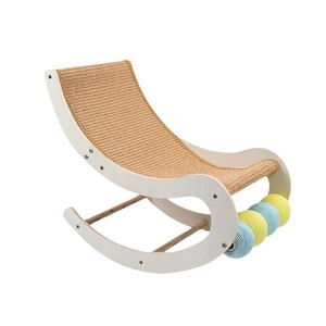 Cat Rocking Chair Bed With <b>Scratching</b> <b>Post</b> EVA Material Durable All In One Cat Tree For Indoor Cats - Product Image 1