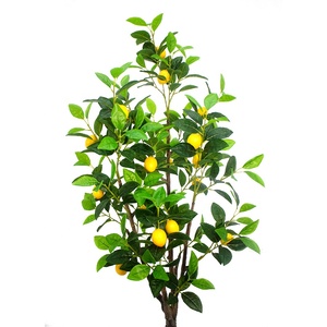 Arbre artificiel citronnier de 130 cm de haut, réaliste, avec fruits factices, pour la décoration de salon, de chambre et d'intérieur - Product Image 5