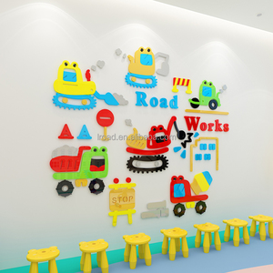 Décoration de <span class=keywords><strong>chambre</strong></span> d'enfant dessin animé voiture <span class=keywords><strong>autocollant</strong></span> mural 3D en trois dimensions garçon <span class=keywords><strong>chambre</strong></span> décoration murale étanche auto-adhésif - Product Image 1