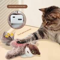 Jouet pour animaux de compagnie - Bestseller : Oiseau en peluche parlant et vibrant, baguette de chat électrique de simulation, jouet électrique résistant aux morsures pour chien