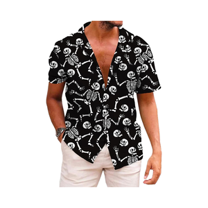 KYKU <strong>Funky</strong> Hawaiian Beaded Short Sleeve <strong>Shirt</strong> for <strong>Men</strong> Palm Beach Tropical Vacation <strong>Shirts</strong> - Product Image 1